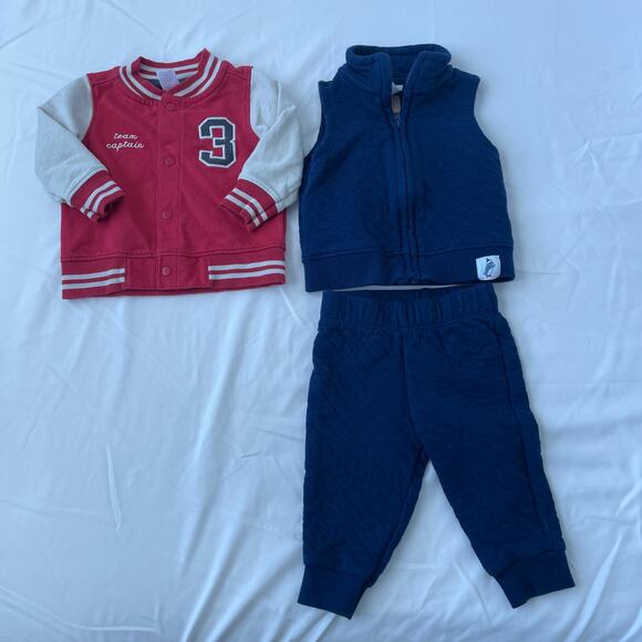 Lot of 4 Carters Clothing Boys 6M Sweat Set Bosy Suit Jacket - Picture 5 of 8